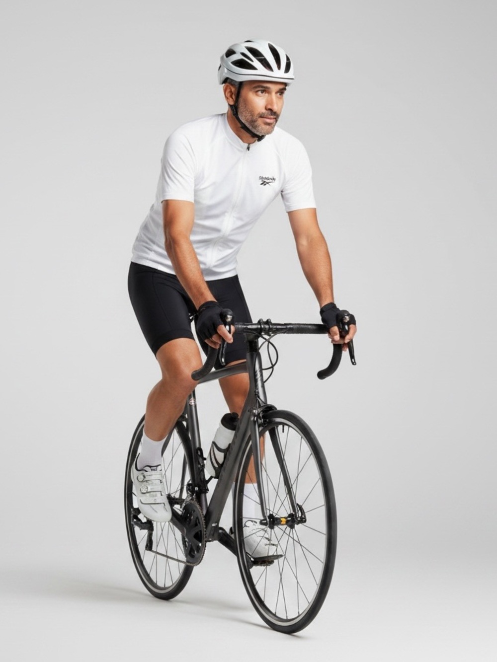 NWTS Vintage 1996 Deadstock Large White Polyester Hydro Move Cycling SS Shirt
